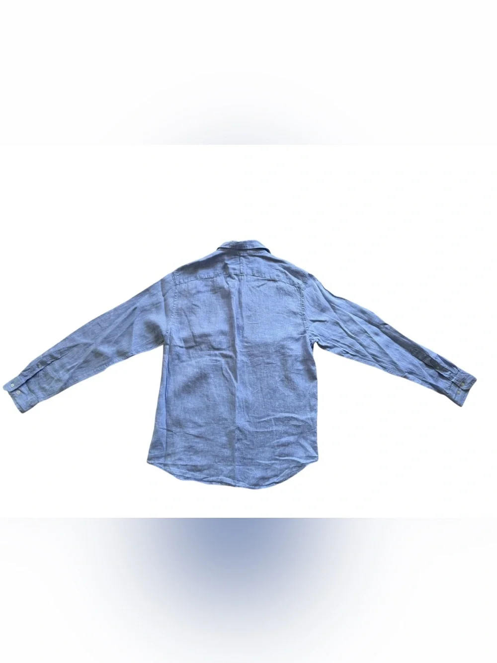 Banana Republic Mens Camden Linen Button Up Shirt Size Medium Blue Summer Casual